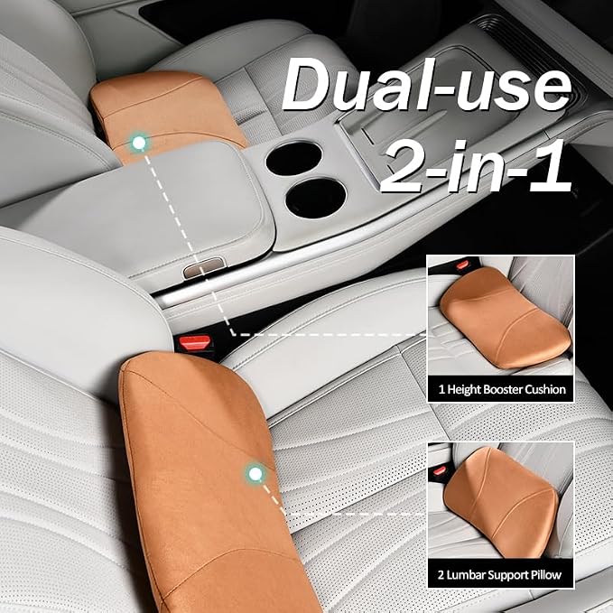 Lumbar Support Pillow,Back Pain Relief Cushion,fits tightly around the waist,Memory Foam,Skin-friendly Suede Fabric,fit Car Drive,Office chair,Rest seat,Improve Posture,Portable,15.5''Lx 8.7''H - Image 9