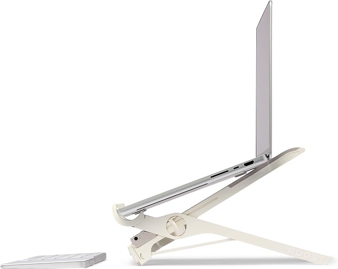 Roost V3 Plus - Ultra Portable and Adjustable Laptop Stand - Quick-Release Height Adjustment, 5 to 14 inch Screen Lift, Patented Rigid Folding Structure and Self-Adjustings Laptop Grips | Dune Color - Image 3