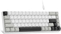 MageGee Portable 60% Mechanical Gaming Keyboard, MK-Box LED White Backlit Compact 68 Keys Mini Wired Office Keyboard with Red Switch for Windows Laptop PC Mac - Grey by MageGee
