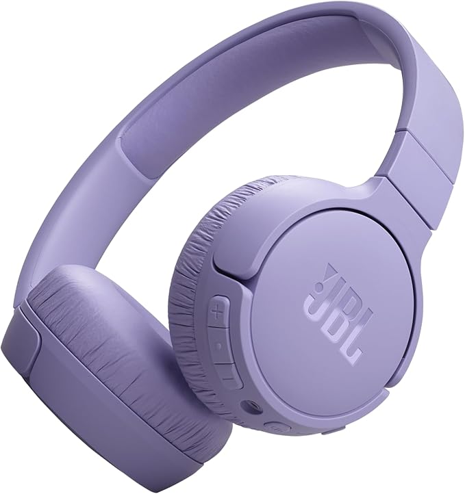 JBL Tune 670NC - Wireless On-Ear Headphones - Purple | Adaptive Noise Cancelling with Smart Ambient, Bluetooth 53 with LE Audio, JBL Pure Bass Sound by JBL