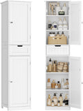 66.9" H Tall Bathroom Cabinet with 2 Doors & 1 Drawer, Narrow Bathroom Storage Cabinet with Adjustable Shelves, for Living Room, Entryway, Kitchen, White by TEENFON