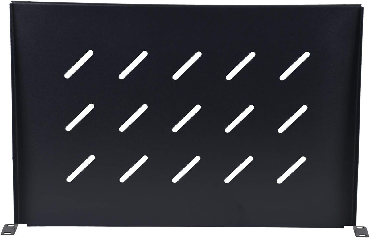 Aeons 1U Universal Server Rack Shelf Vented Rackmount Cantilever Shelf 12" Deep, for 19” IT Network Rack Cabinet Enclosure - Fixed Server Rack Cabinet Shelf 2-Pack - Image 4