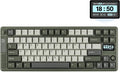 EPOMAKER RT85 Wireless Mechanical Keyboard with Joystick & DIY Screen | 8000mAh, BT/USB/2.4Ghz, Gasket, 5-Layer Paddings, Hot-Swap, PBT Keycap, 75% Gaming Keyboard (Army Green, Creamy Jade) by EPOMAKER