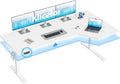 Klicelor L Shaped Standing Desk 63 x 35.4 Inch, Electric Height Adjustable Corner Desk for Home Office Workstation, Ergonomic Sit Stand Computer Table with Memory Controller, White by Unknown