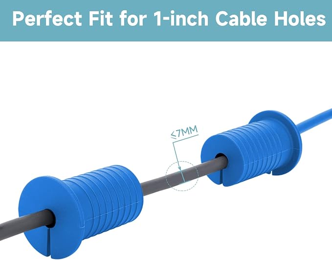 Starlink Cable Routing Kit,Starlink Cable Installation Kit,Starlink Mounting Accessories,2* Grommets, 1" Spade Drill Bit, 5/16" Drill Bit, 15 Wall Clamps,13" Cable Sleeve (Blue) - Image 8