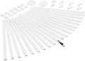 340in Cord Covers for Wires on Wall, One-Cord Wire Covers for Cords, Small White Cord Hider Wall, LZEOY Cable Raceway Wire Hider for Cords, Paintable Cable Concealer - 20x L17 W0.59in H0.4in by LZEOY