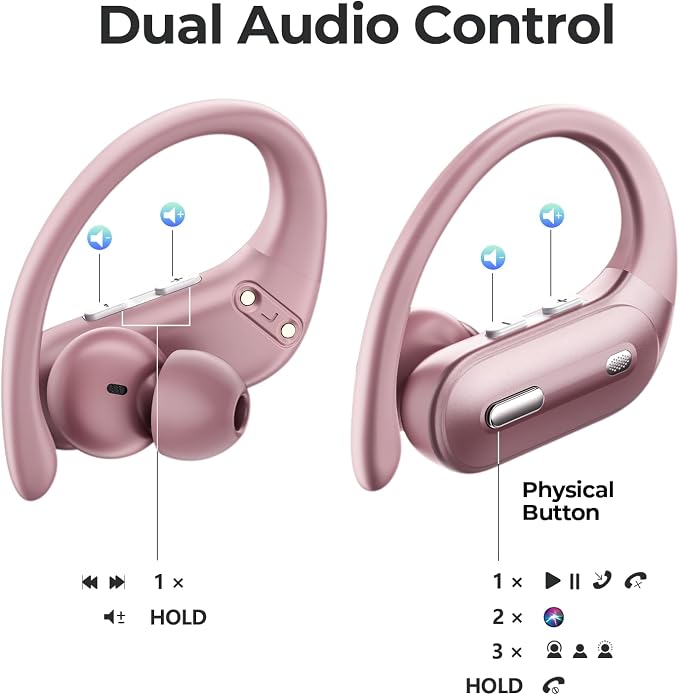 Active Noise Cancelling Ear Buds Wireless Earbuds 90Hrs Playtime Bluetooth Headphones with Hi-Res Stereo Deep Bass Power Display Earphones with Earhooks Waterproof Transparency Headset for Sports/Gym - Image 7
