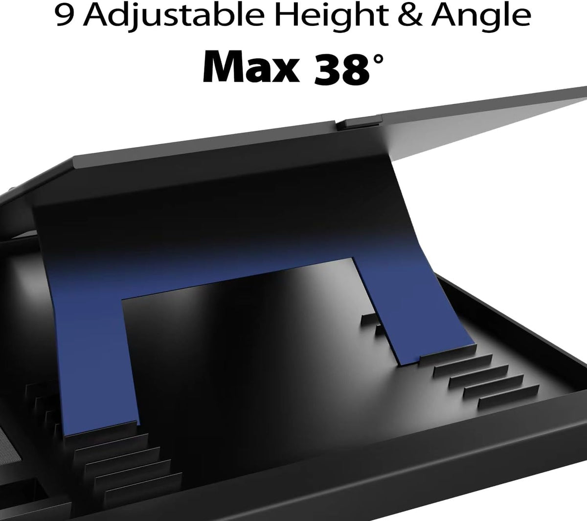 Laptop Lap Desk with Cushion - 9 Adjustable Angles, Fits Up to 15.6 inch Laptops, Built-in Mouse Pad, Phone and Pen Slots. Portable Writing Board for Bed, Sofa, and Work Table - Image 2
