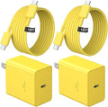 USB C Charger Type C Charger Fast Charging Long 12FT 45W Samsung Charger | for iPhone Air/17 Plus/17 Pro/17 Pro Max/16 Plus/16 Pro Max/15 Pro Max/iPad Pros/Samsung Galaxy S26/S25,Android(Yellow) by NOVOBIT