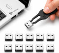 USB A Port Blockers 10 Pack, Two Point Zinc Alloy Locks, 1 Key, Black by PortPlugs