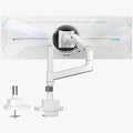 monTEK Ultrawide Monitor Arm Max 57",Height Adjustable 8.1"-25.5",White | Fits 17–57" Curved Monitors, Up to 59.4 lbs,Heavy Duty 75/100 VESA Monitor Stand,No Sag,Gaming & Office Workstation by monTEK
