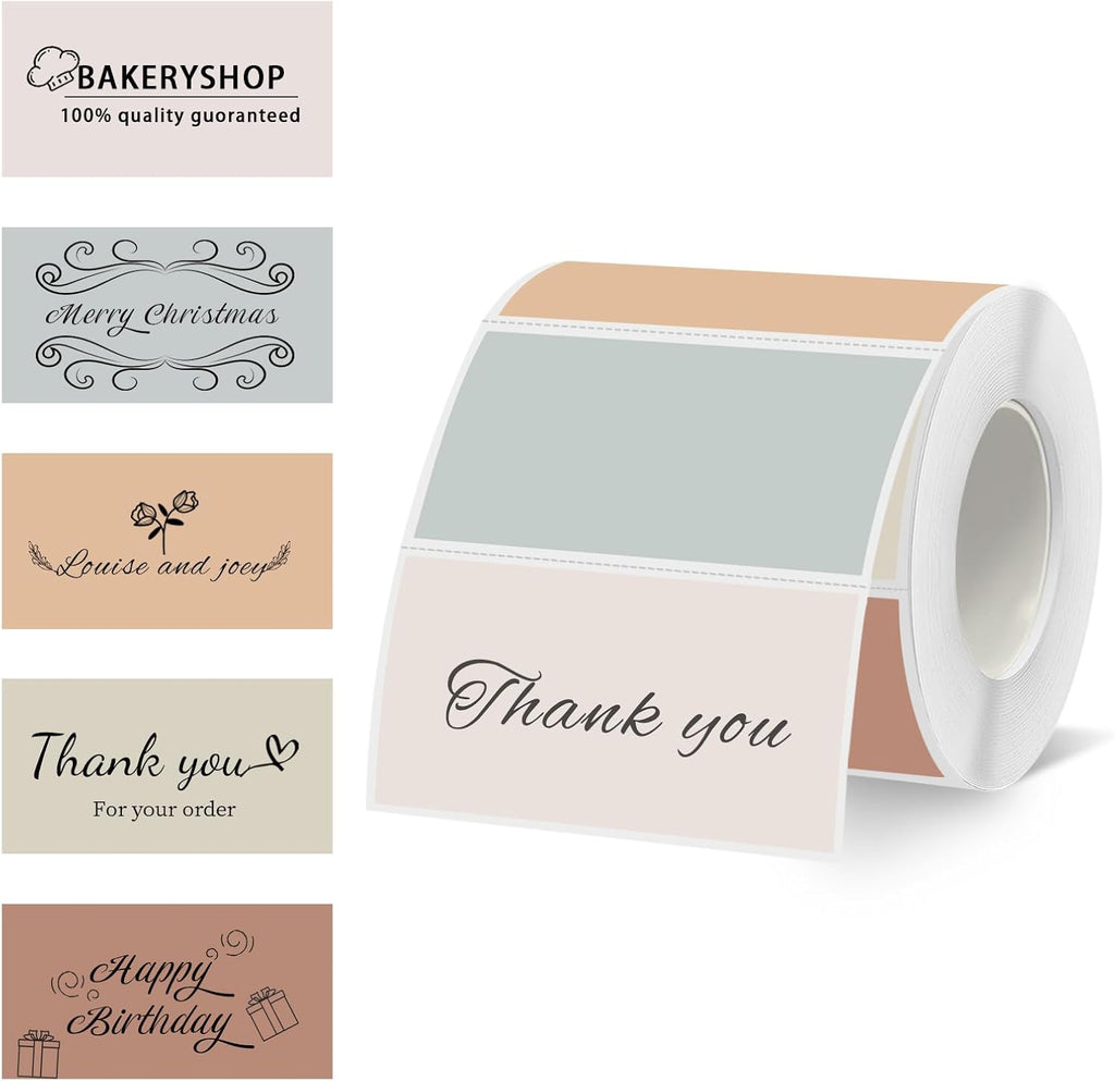 Starboling 2x1 Thermal Labels,Address Barcode Self-Adhesive Thermal Printer Stickers for Logo Design,Name/Price Tag,Address（Beige Gradient） by starboling