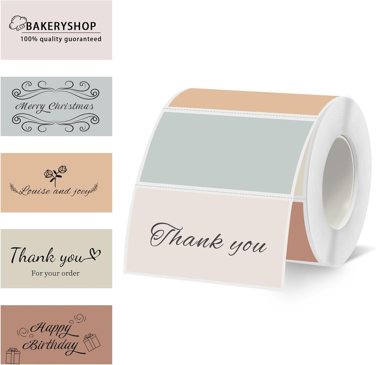 Starboling 2x1 Thermal Labels,Address Barcode Self-Adhesive Thermal Printer Stickers for Logo Design,Name/Price Tag,Address（Beige Gradient） by starboling