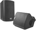 Pyle 6.5-Inch Wall Mount Waterproof Bluetooth Speaker System – Indoor/Outdoor Audio Pair with Built-in Digital Amplifier, Weather-Resistant Housing, High-Power Sound, Easy Installation (Black) by PyleUSA