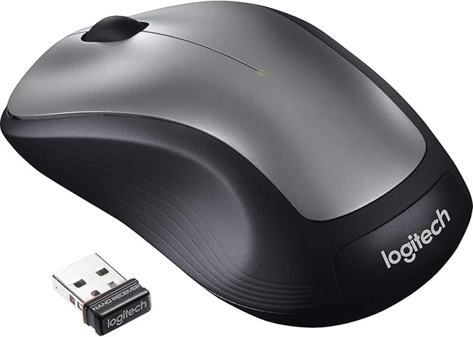 Logitech MK335 Full Size Quiet Wireless Keyboard Mouse Combo - Black/Silver | Full size low-profile quiet keyboard, full size ambidextrous contoured mouse with rubberized side grips, Windows ChromeOS - Image 3