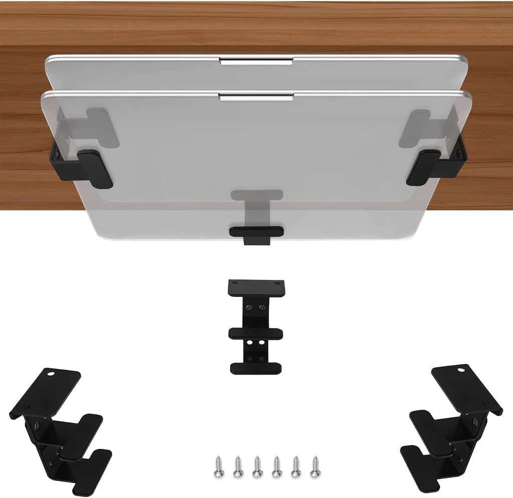 IFCASE 2 Tier Heavy Duty Metal Under Desk Laptop Mount (Black) by IFCASE