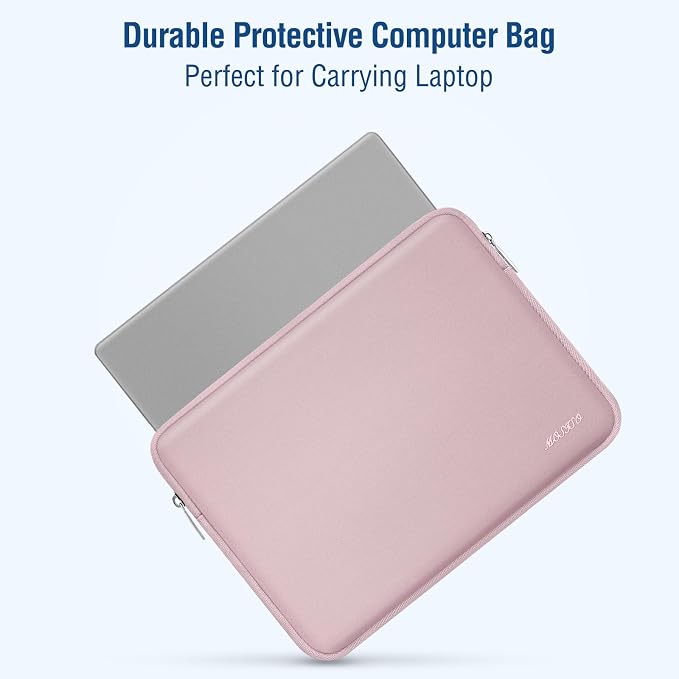 MOSISO Laptop Case 18.5 inch, 18-18.5 inch Laptop Sleeve with Small Case | Compatible with ASUS Gaming Monitor HP Dell Lenovo Notebook, Neoprene Computer Sleeve Bag, Baby Pink - Image 7