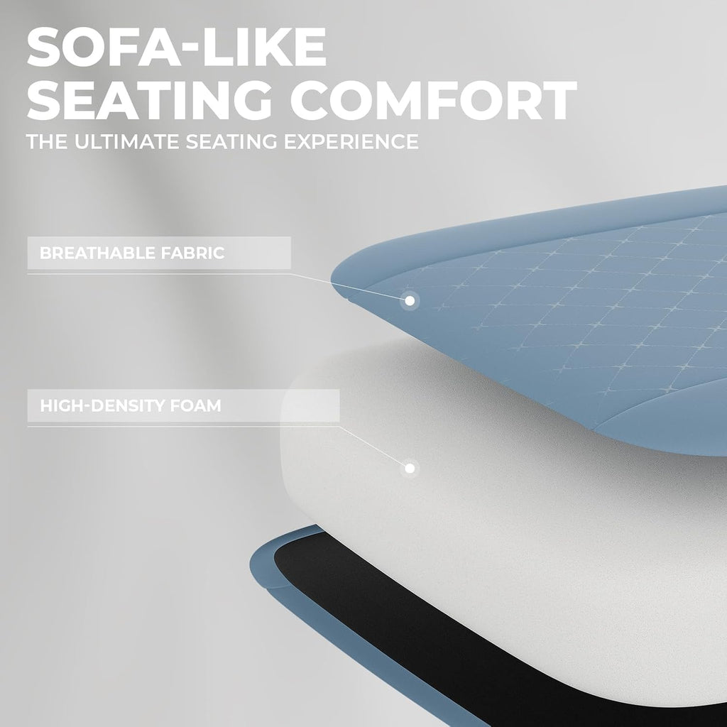 Gaming Chair with Massage,Ergonomic PC Gaming Chair Computer Chairs with Footrest Comfortable Headrest and Lumbar Support, High Back BLUENWHITE - Image 5
