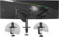 Pholiten Heavy Duty Monitor Arm for up to 43" | Adjustable Gas Spring Arm, Ultrawide Monitor Mount, Clamp/Grommet Mounting Base by PholitenMonitorArm