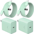 USB C Charger Type C Charger Fast Charging Long 10FT 45W Samsung Charger | for iPhone Air/17 Plus/17 Pro/17 Pro Max/16 Plus/16 Pro/16 Pro Max/15 Pro Max/iPad Pros/Samsung Galaxy S26/S25,Android(Green) by NOVOBIT
