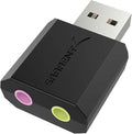 SABRENT USB External Stereo Sound Card Adapter, Plug & Play (AU-MMSA) | USB audio adapter; no drivers needed; for Windows & Mac; 3.5mm headphone & mic jacks; usb to 3.5mm jack audio adapter by SABRENT