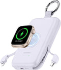 RORRY CharmGo Portable Charger, 10000mAh 20W Fast Charging Power Bank | Built-in Cables, Travel Keychain Battery Pack Essentions for Apple Watch 1~11 Series/Ultra/SE & iPhone Air/17/16/15/14/13/12 by RORRY