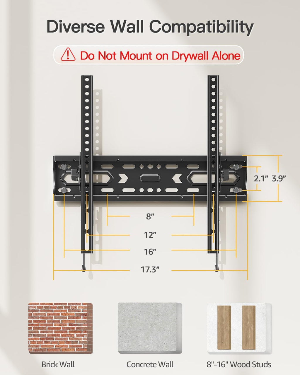 ELIVED Tilting TV Wall Mount for 26-60" TVs, Max VESA 400x400, 99 Lbs Load - Image 6
