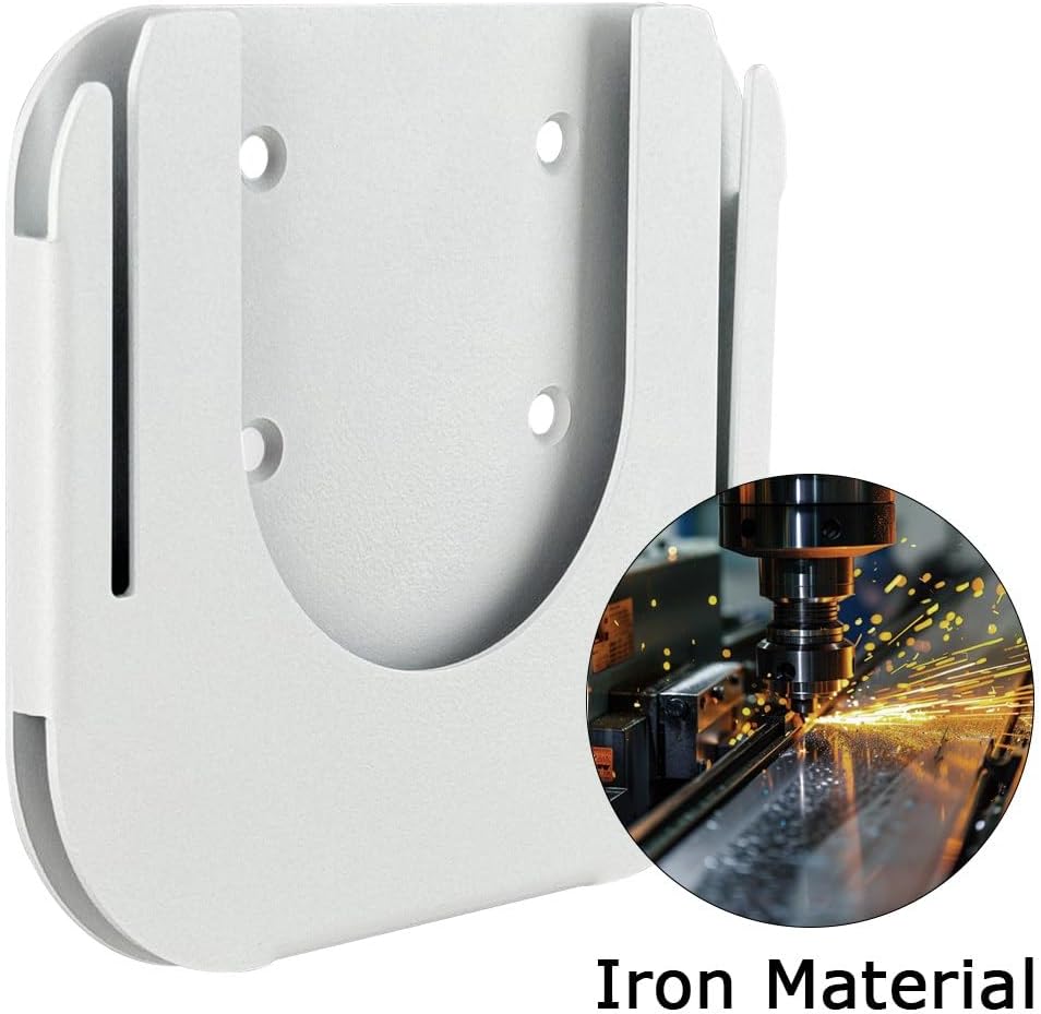 Drill Free Wall Mount Compatible with Samsung Freestyle Projector Ceiling Mount, Freestyle 2 Accessories Steel Wall Mount Shelf (White) - Image 7