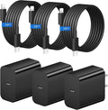 iPhone Fast Charger 3+3Pack 20W USB C Wall Charger with Extra Long 10FT Fast Charging Cable Compatible with iPhone 14/13/12/11/Pro/Pro Max-Black by STAMISH
