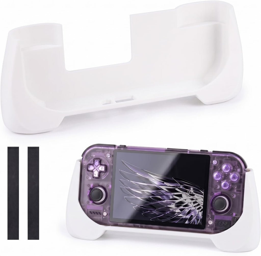 Grip Case for Retroid Pocket Nova, Comfortable Grip Handle Ergonomic Protective Cover Case Shockproof Shell Protector Stand Holder for Retroid Pocket Nova Handheld Game Console (White) by Generic