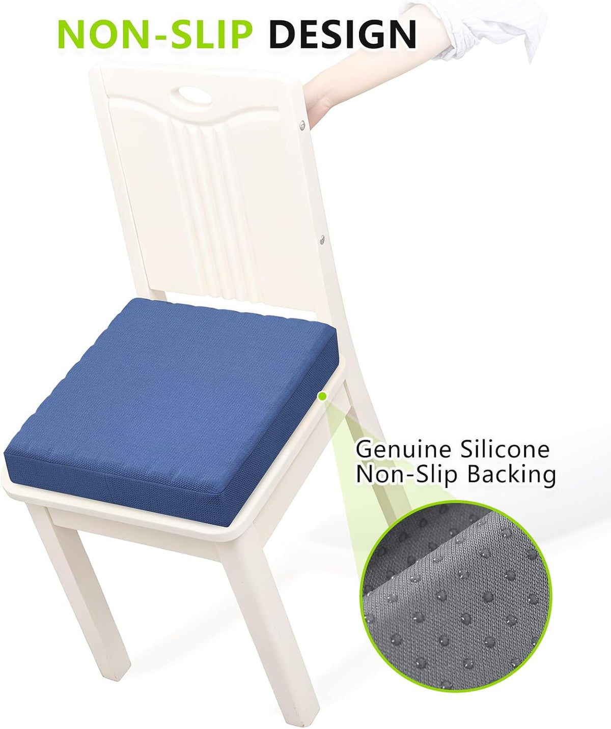 Seat Cushion for Office Chair with 3D Breathable Grid (blue, 16.1'') - Image 4