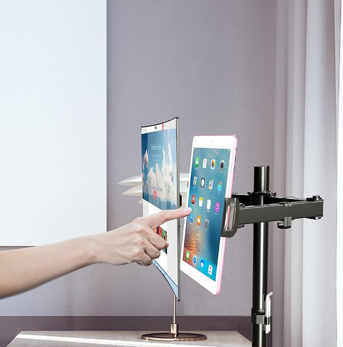 Pholiten Universal VESA Mount Adapter for Tablets, 2-in-1 Laptops | 15.6 inch Portable Monitors & Phone, VESA 100x100, Adjustable Laptop Holder, Extend to 6.1-8 inch - Image 4