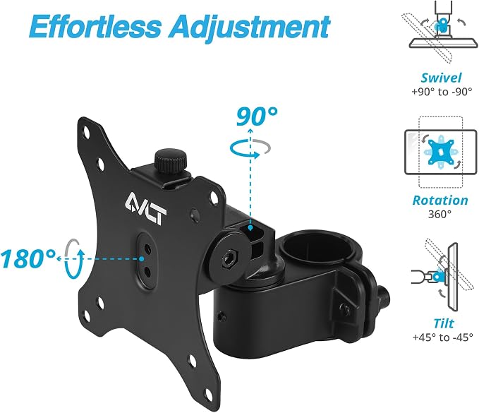 AVLT Single 40 Inch Monitor Head Add-On Kit for Pole Top Mount – Black | Fits Ultrawide Screen, Supports 26.4 lbs (12kg), For 1.38" (35mm), VESA Compatible, Workspace Upgrade Extension Arm - Image 3