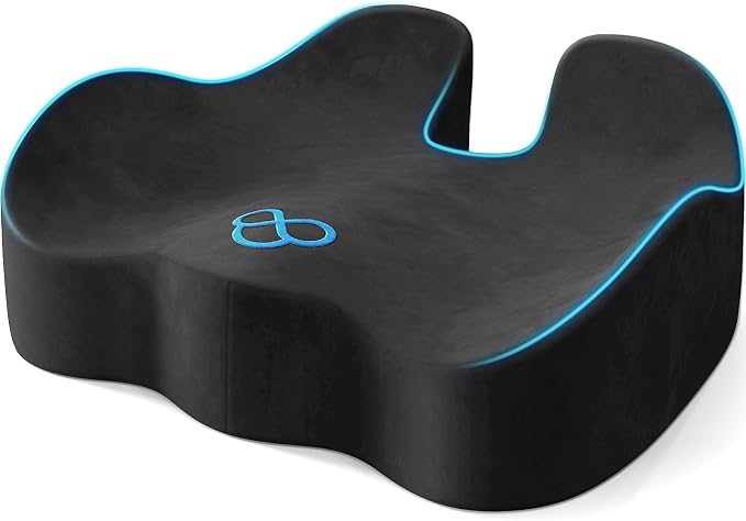 Seat Cushion, Non-Slip Memory Foam Chair Cushion for Taibone, Grey/Large | Chair Pillow with Handles for Car Office Chair, Tailbone/Sciatica Easing& Post-Surgery Recovery Chair Cushion by Unknown