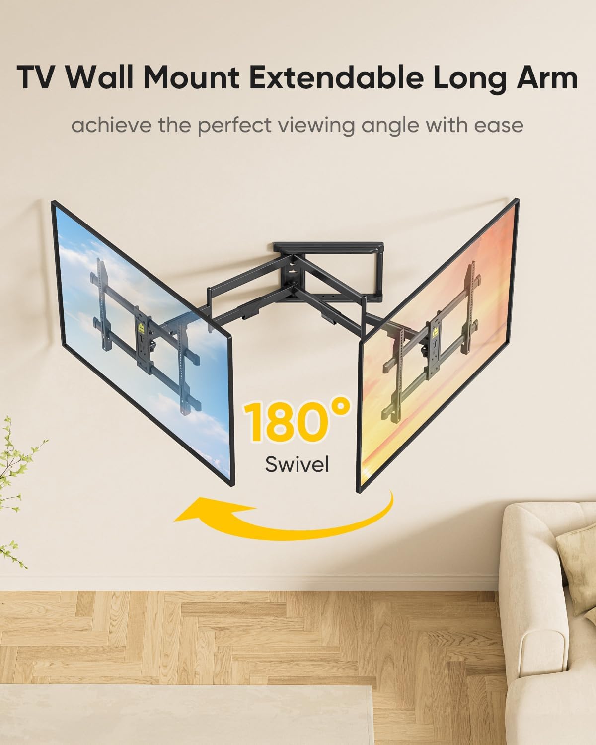 FORGING MOUNT Long Arm TV Mount for Most 37-75 Inch TVs up to 100lbs - Image 5