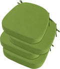 idee-home Outdoor Chair Cushions Set of 4, 19" x 19" D-Shaped | Thick Outdoor Seat Cushions Waterproof Patio Furniture with Ties Dining Pads by idee-home