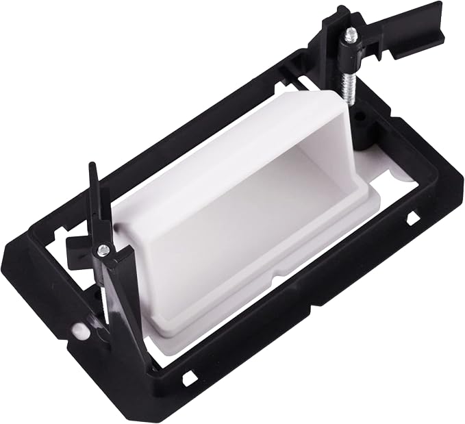 Recessed Cable Wall Plate for Behind Wall Cable Management - White Wall Plate Cable Pass Through with Low Voltage Mounting Bracket to Hide TV Cords for Wall Mount TV, Side Opening, 2 pack - Image 7