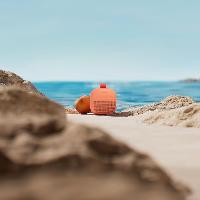Bose SoundLink Micro Portable Bluetooth Speaker (2nd Gen), Wireless Outdoor Speaker, Up to 12 Hours Battery Life, Waterproof and Dustproof, Sunset Peach - Limited Edition Color | Portable audio for travel and outdoor use with IP67 rating and 6-hour bat... - Image 3