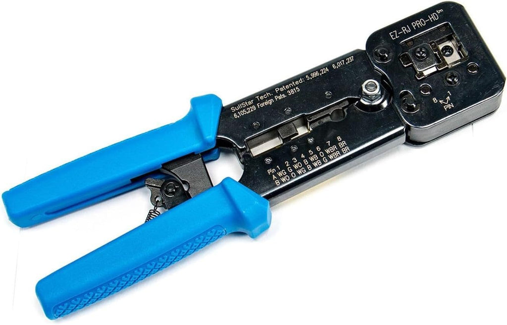 Platinum Tools 100054C EZ-RJPRO HD Crimp Tool for EZ-RJ45 Pass-Through Connectors, Larger-OD Cable, Heavy-Duty Ratcheting Zero-Flex Frame, 360-Degree Die - Image 4