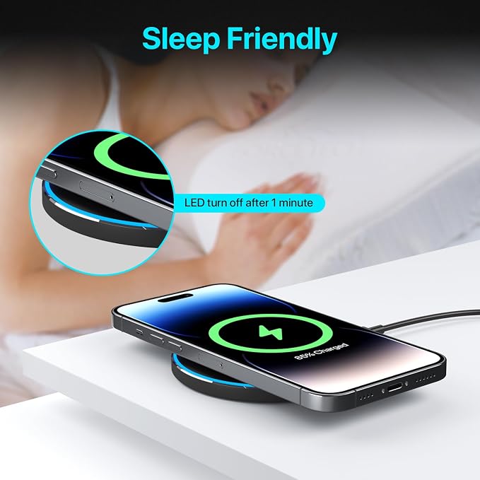 30W Wireless Charger Pad, Wireless Charge 30W, Fast Wireless Charger, Wireless Charging Compatible with Samsung Galaxy S23/S22/S21/S20, Fast Charger Compatible with iPhone 17/16/15/13/14/12 Series - Image 7