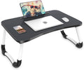 Zapuno Laptop Bed Desk, Foldable Laptop Tray Table with Tablet Slot, Lapdesk Laptop Stand for Bed Portable Standing Table for Bed Couch Floor by Zapuno