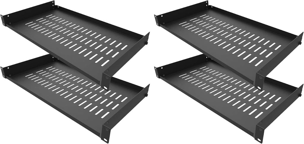4 Pack 1U Vented Cantilever Server Rack Shelf 10" Depth by JINGCHENGMEI