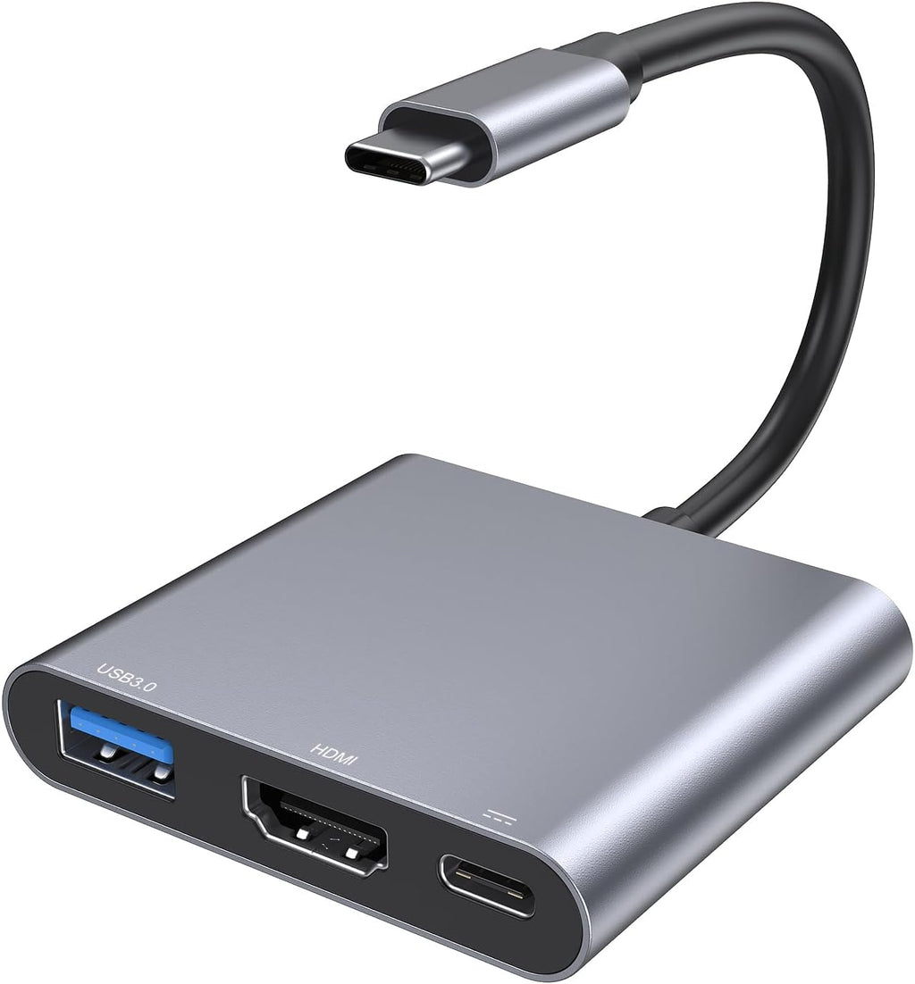 USB C to HDMI Adapter, Type-C Hub Converter to 4K HDMI Output, USB 3.0 Port & 100W PD Fasting Charging Port, USB-C Digital AV Multiport Adapter for MacBook Pro/Air, iPad Pro and More USB-C Devices by Luonanava