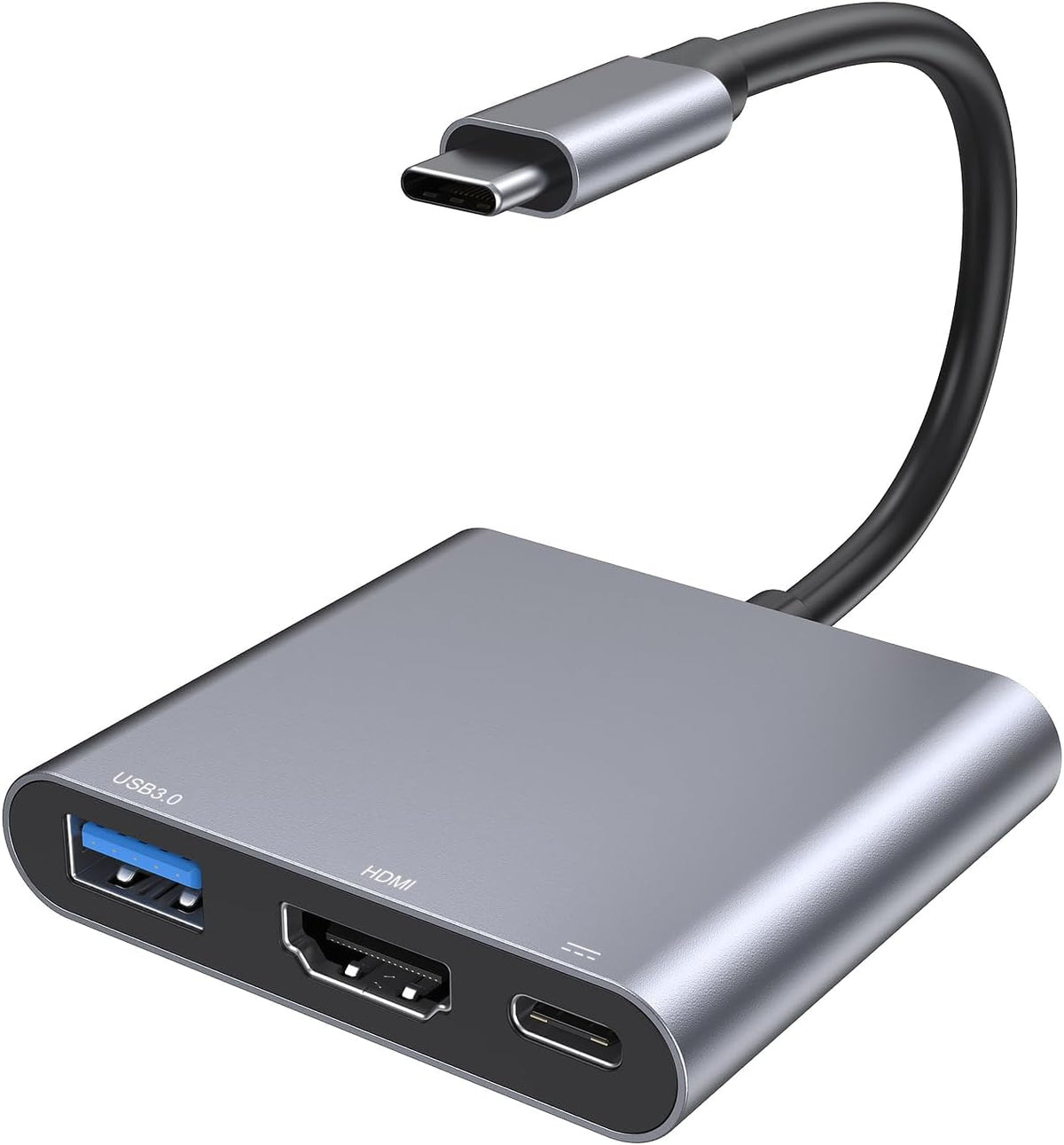 USB C to HDMI Adapter, Type-C Hub Converter to 4K HDMI Output, USB 3.0 Port & 100W PD Fasting Charging Port, USB-C Digital AV Multiport Adapter for MacBook Pro/Air, iPad Pro and More USB-C Devices by Luonanava