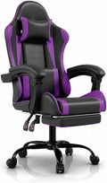 Magshion Video Gaming Computer Chair with Footrest, Purple by Magshion