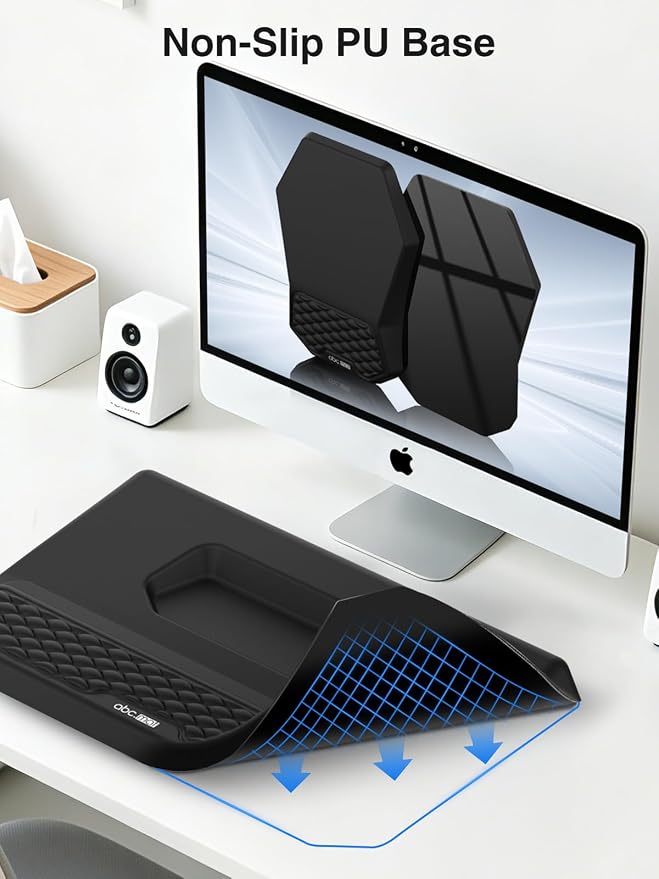 Ergonomic Wrist Rest with Keyboard Stand and Mouse Pad for Easy Typing | Keyboard Holder with Storage Slot, Mousepad for Carpal Tunnel Pain Relief with Massage Bulge and Slow Rebound Memory Foam - Image 7