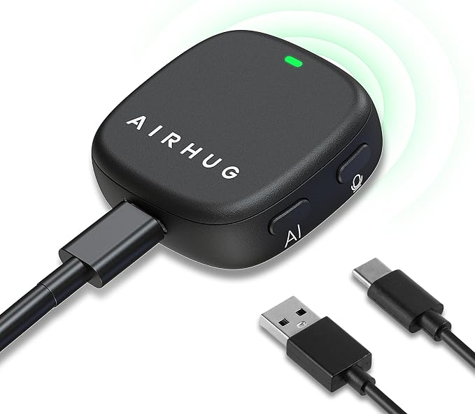 USB Microphone No Speaker with Magnetic & Flat Mount, for PC/Mac | Noise Canceling, Mute Button & LED Indicator, Plug & Play, Computer Microphone for Zoom/Teams/Gaming/Class by AIRHUG