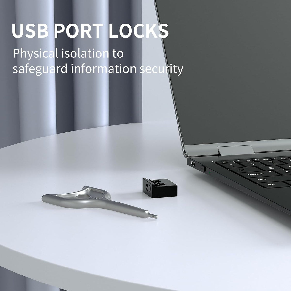 50PCS USB-A Port Blockers with 3 Keys-Removable Type-A Data Protection - Dust & Moisture Resistant Shield for Laptops, PCs, Gaming Devices & Tamper Protection (Black) - Image 3