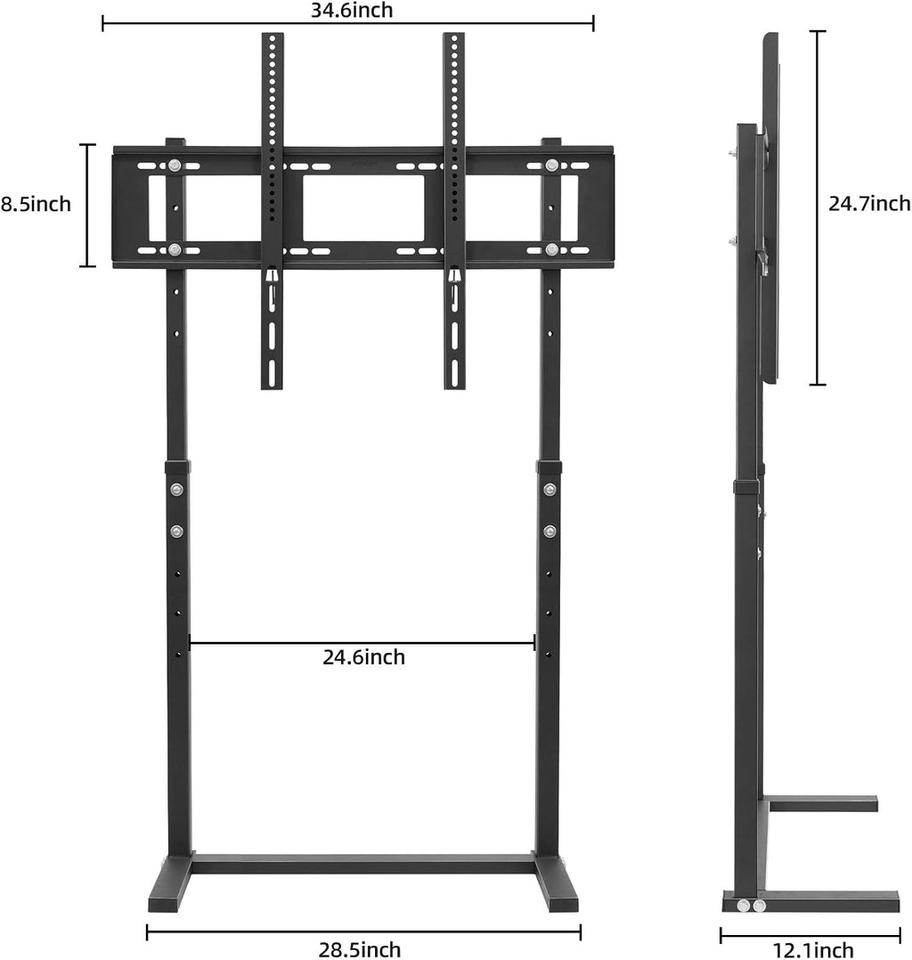 unho Against The Wall TV Stand Floor for 32-85 inch TVs No Drilling - Image 6