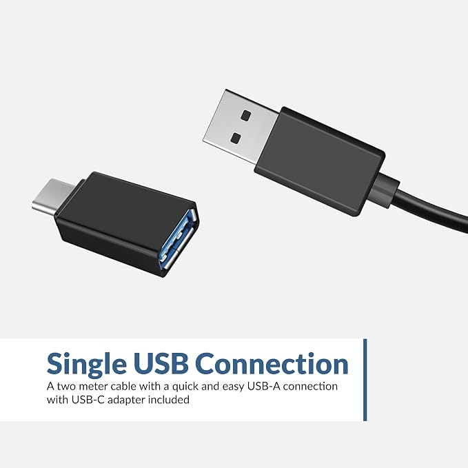 Cyber Acoustics CA-2890 USB Speaker Bar with Clip-On Monitor Mount Design | Compact speaker bar for PC and Mac, Great for Tight Desks, Play and Pause Buttons, LED Status Light, Plug-and-Play Setup - Image 3